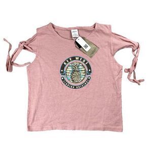 NEW Exist Key West Florida Open Shoulder Sleeve 100% Cotton Shirt Size Large